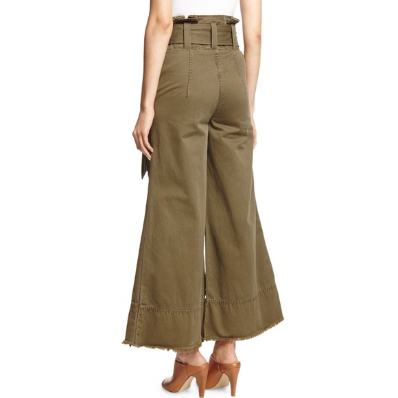Cinq A Sept Serge Belted Wide Leg Cropped Pants - Picture 2 of 8